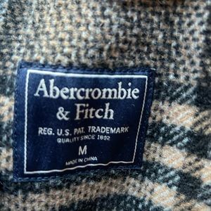 abercrombie and fitch pea coat womens brown black plaid